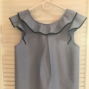 JCrew chambray cotton sleeveless blue top